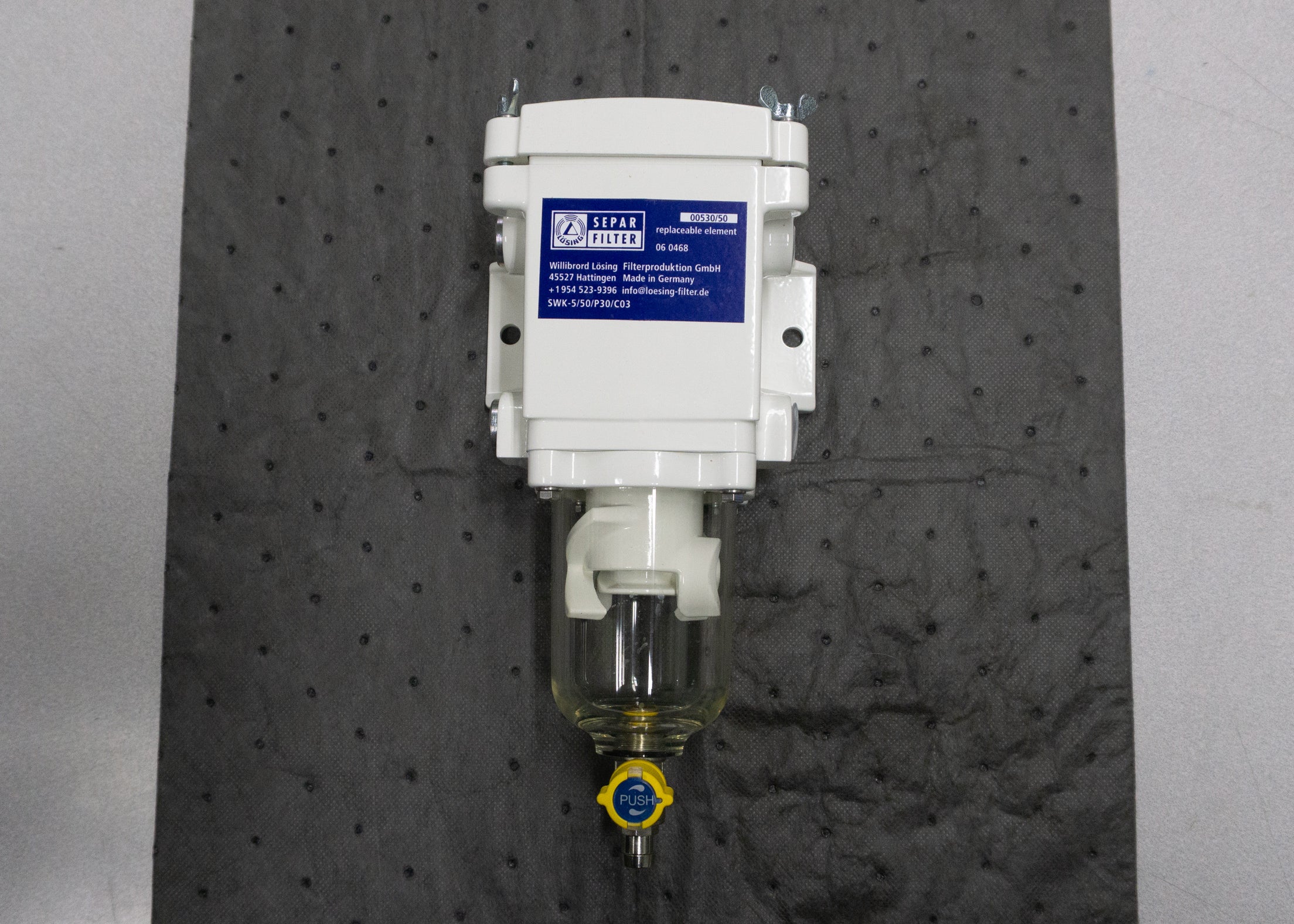 Separ Single 79 GPH Fuel Water Separator w/ Clear Bowl